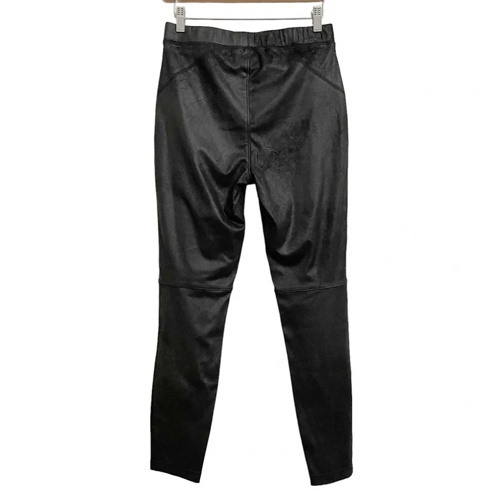 Free People Midnight Black Vegan Suede Pull On Skinny Legging Pants Small